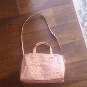 Coach Pink Satchel with Cutout Design